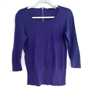 LOFT Deep Purple Knit Sweater